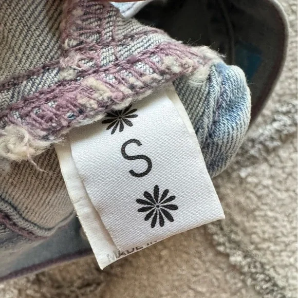 Show Me Your Mumu Fawcett Denim jean Crop Top open back high square neck small - Picture 8 of 10